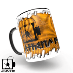Mug filament 3d modèle 0.4 orange Tasse de couleur de bord noir (11 oz)