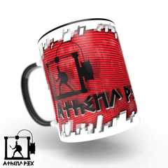 Mug filament 3d Modèle 0.6 rouge Tasse de couleur de bord noir (11 oz)