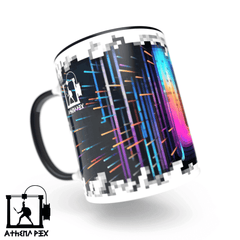 Mug ligne modèle 028 Tasse de couleur de bord noir (11 oz) pixel art 3d print Athena Pix