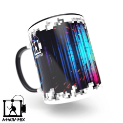 Mug ligne modèle 030 Tasse de couleur de bord noir (11 oz) pixel art 3d print Athena Pix