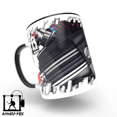 Mug tête d'extrusion modèle 003 Tasse de couleur de bord noir (11 oz)