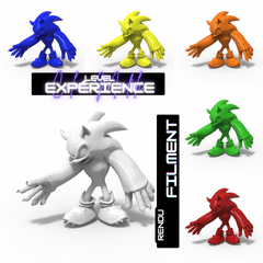 Figurine Sonic garou | Fichier STL à télécharger impression 3D