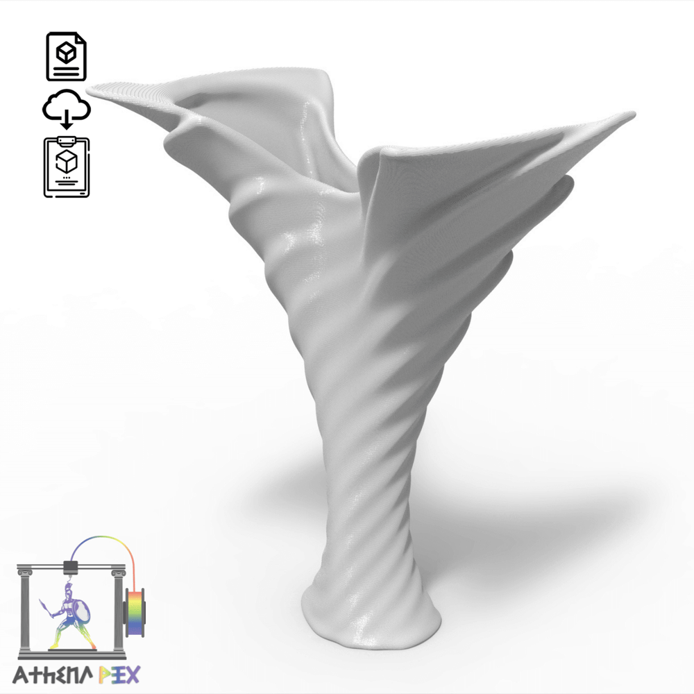 Fichier STL déco à télécharger, impression 3D, Vase imprimante 3D spirale Papion