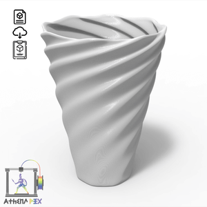 Fichier STL déco à télécharger, impression 3D, Vase imprimante 3D tournade